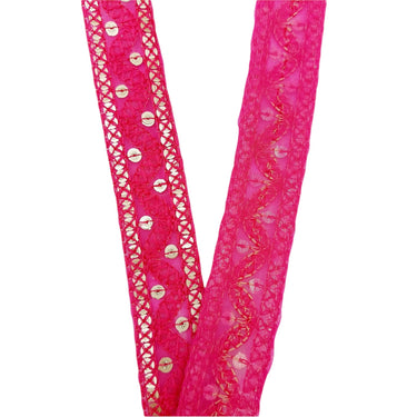 Embroidered Lace Trim Sequins Trim 9 Yard Decorative Sari Border Costume Ribbon Crafting Sewing Tape